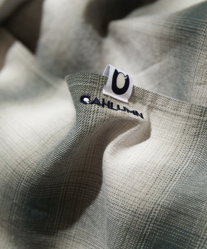 CAHLUMN Magazine Pocket Open Collar Shirt (Ombre)