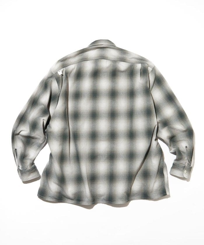 CAHLUMN Magazine Pocket Open Collar Shirt (Ombre)