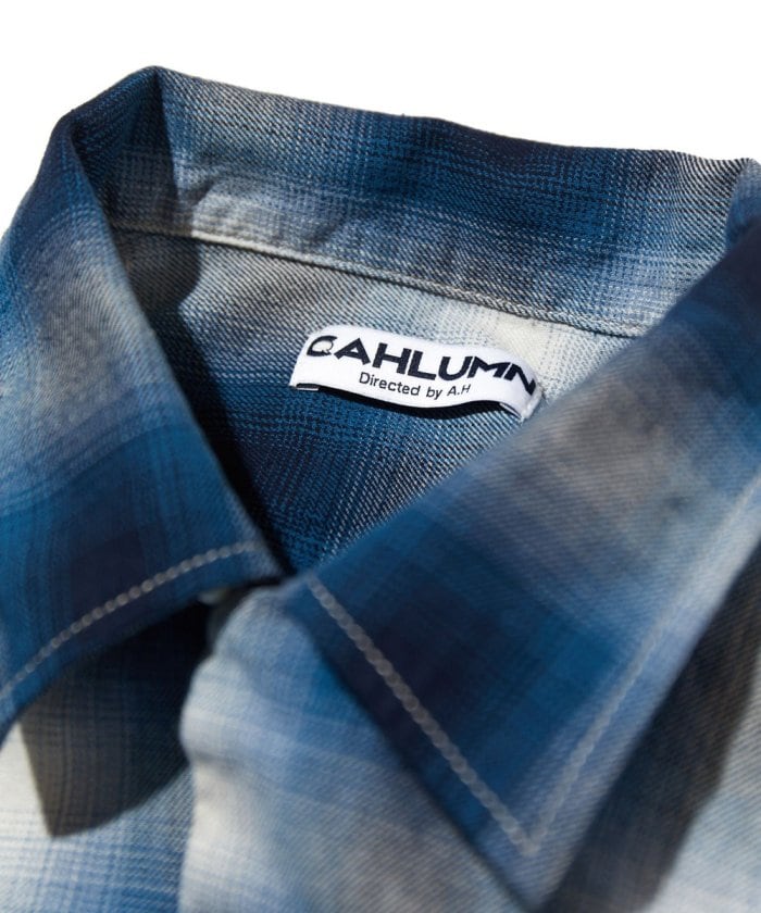 CAHLUMN Magazine Pocket Open Collar Shirt (Ombre)