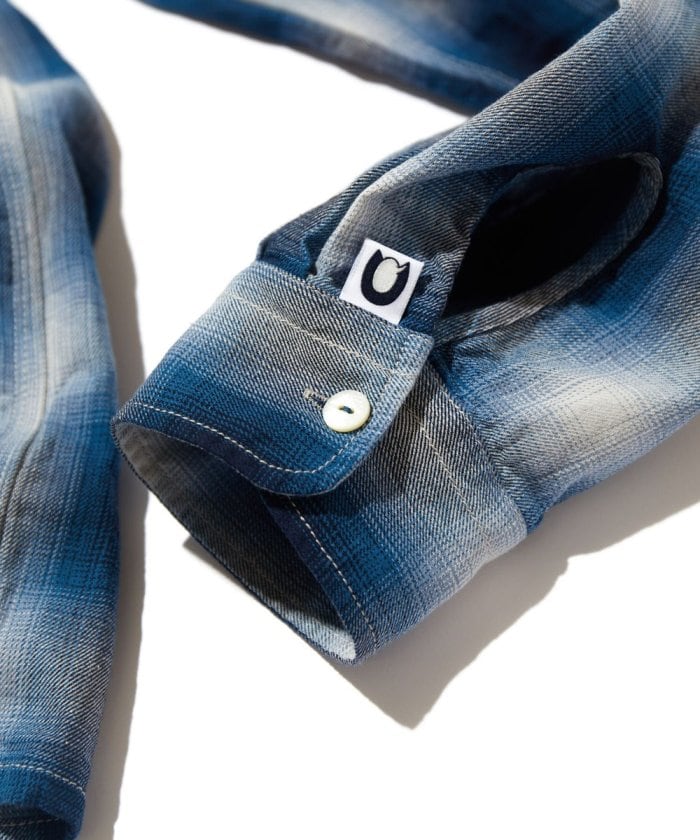 CAHLUMN Magazine Pocket Open Collar Shirt (Ombre)