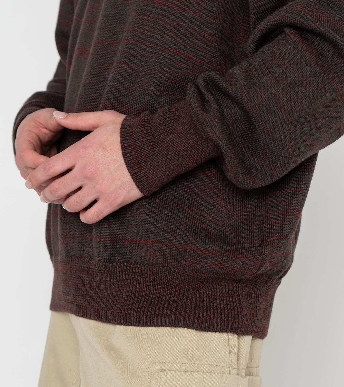 THE NORTH FACE PURPLE LABEL Merino Field Striped Polo Sweater