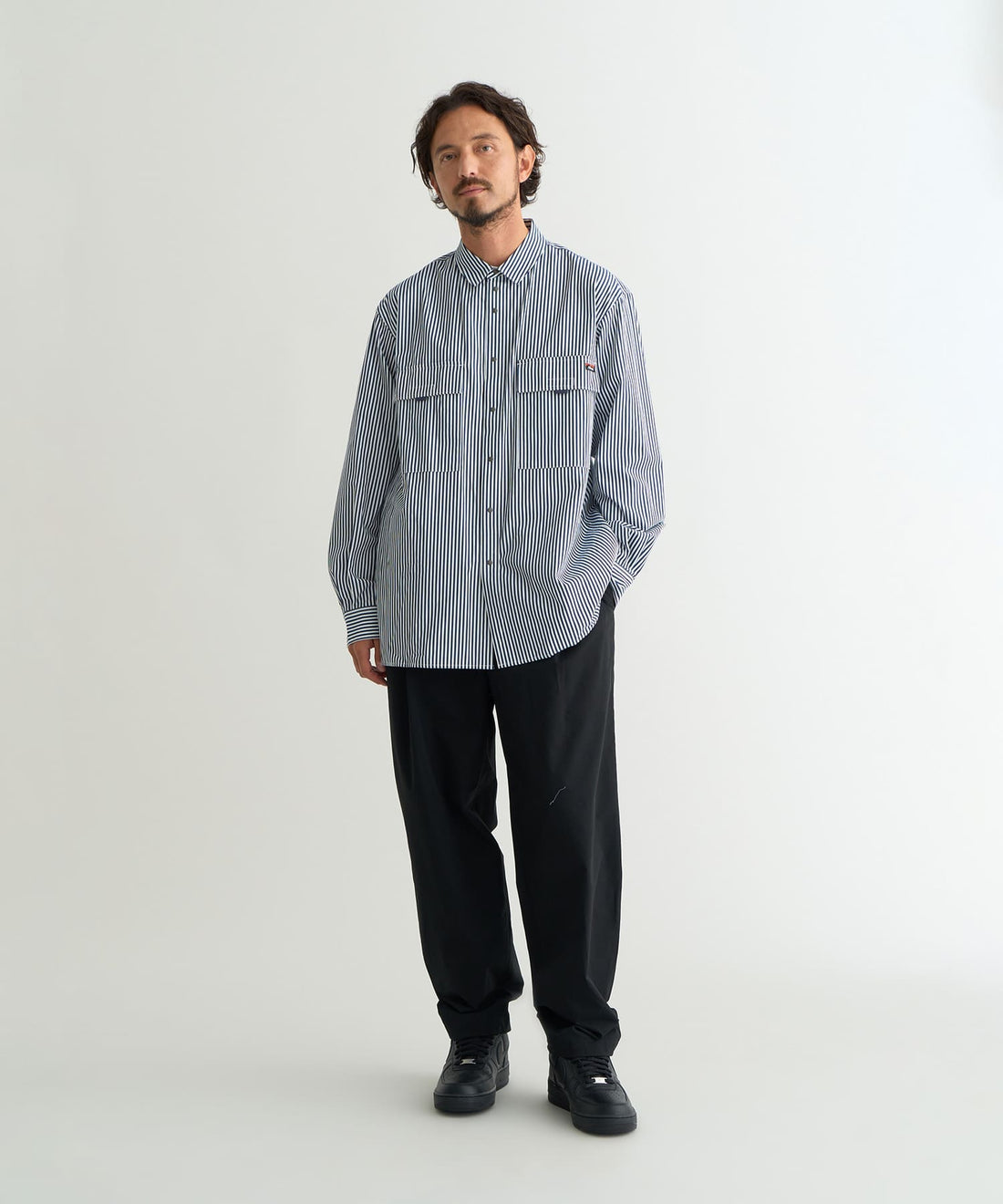 NANGA STRIPE W POCKET BOX SHIRT