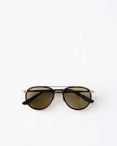 YELLOWS PLUS NATE SUNGLASS Black Habana/Deep Gold