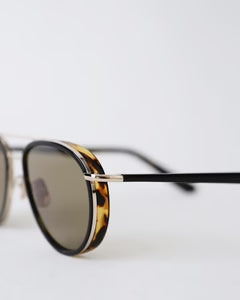YELLOWS PLUS NATE SUNGLASS Black Habana/Deep Gold