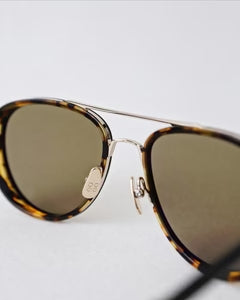 YELLOWS PLUS NATE SUNGLASS Black Habana/Deep Gold