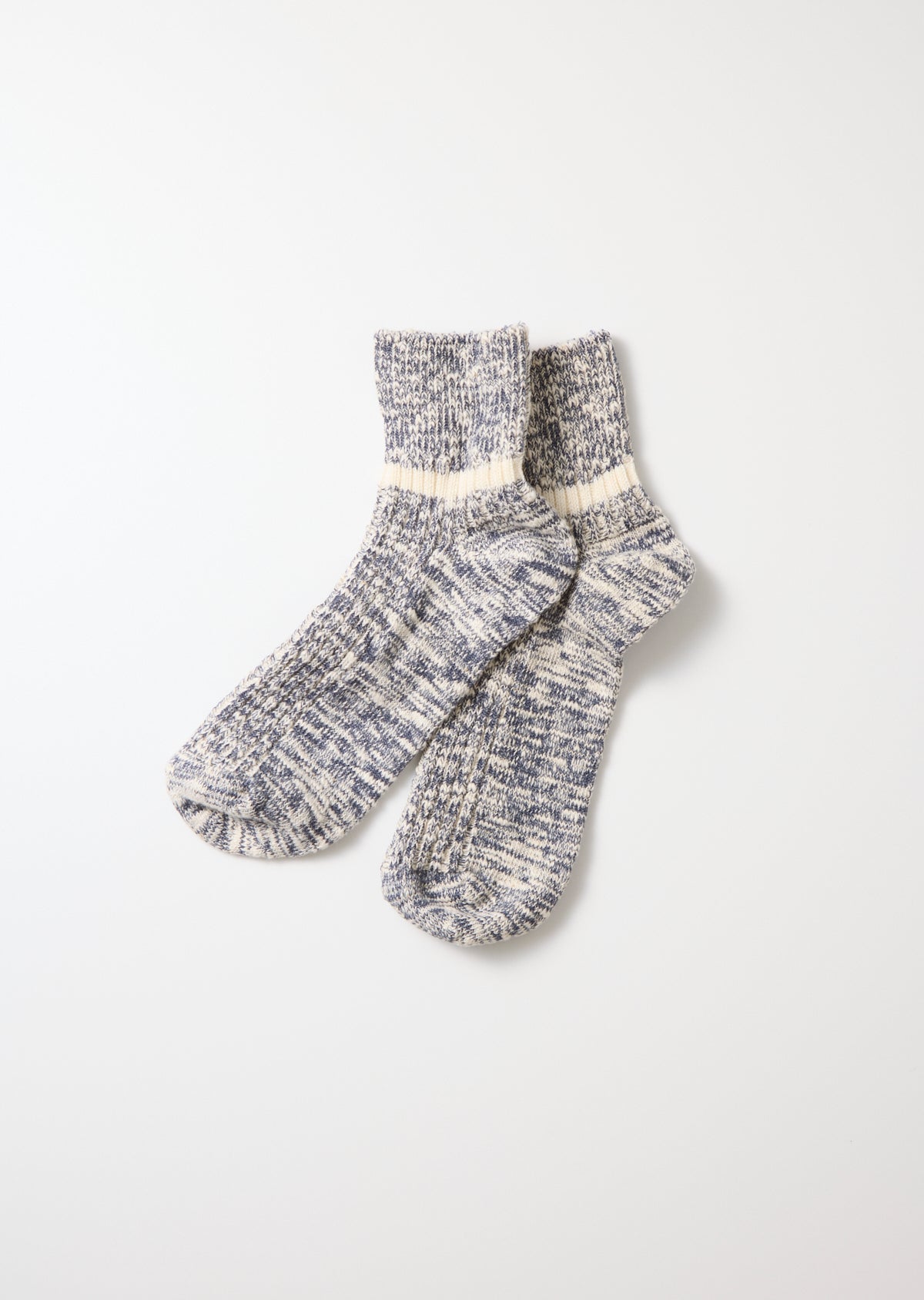RoToTo OG COTTON SLUB STRIPE ANKLE SOCKS