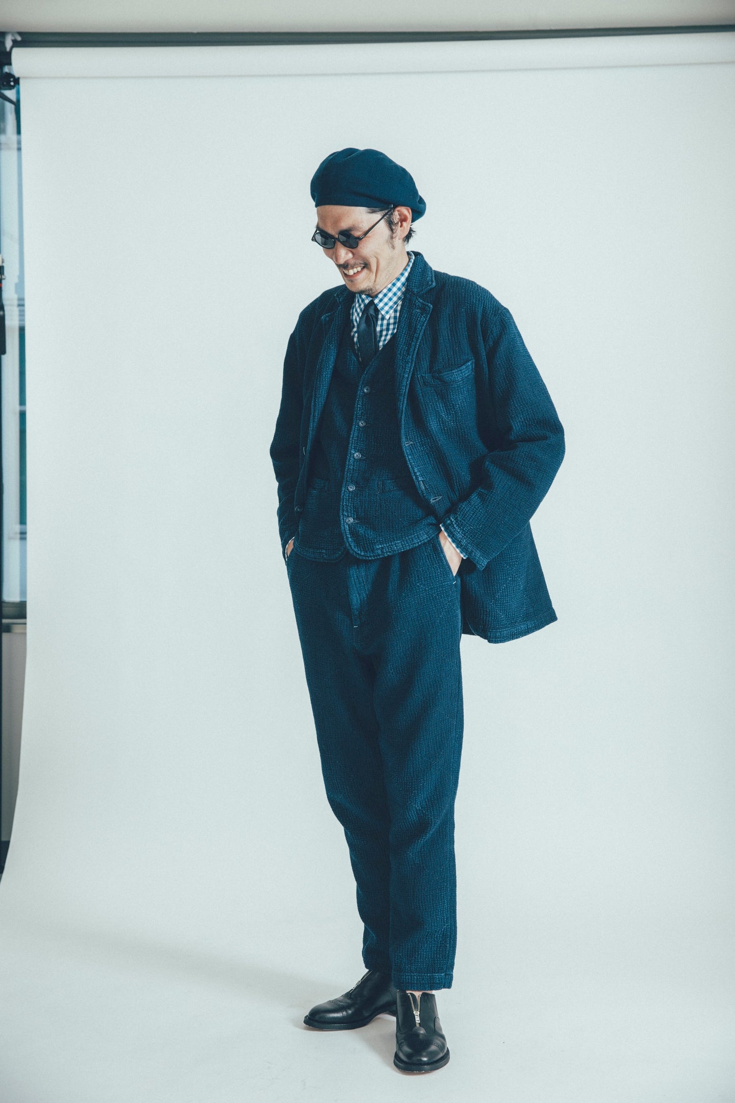 Porter Classic NEW SASHIKO LIGHT 3 PIECE KATSU JACKET WATCH CHAIN ITEM