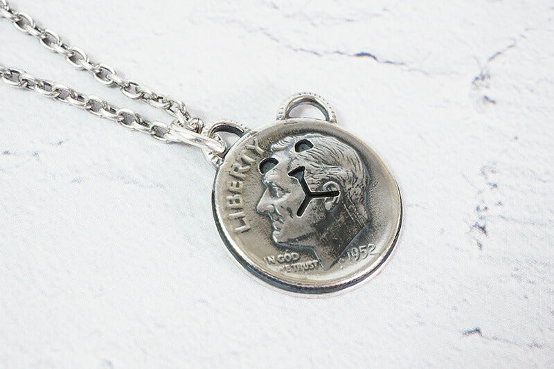 NORTH WORKS Bear Face Coin Necklace N-634