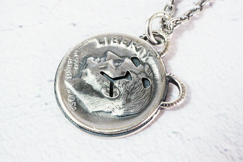 NORTH WORKS Bear Face Coin Necklace N-634