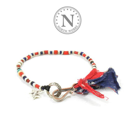 NORTH WORKS Old Tricolor beads Bracelet D-621