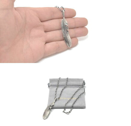 NORTH WORKS Silver Feather Necklace N-530