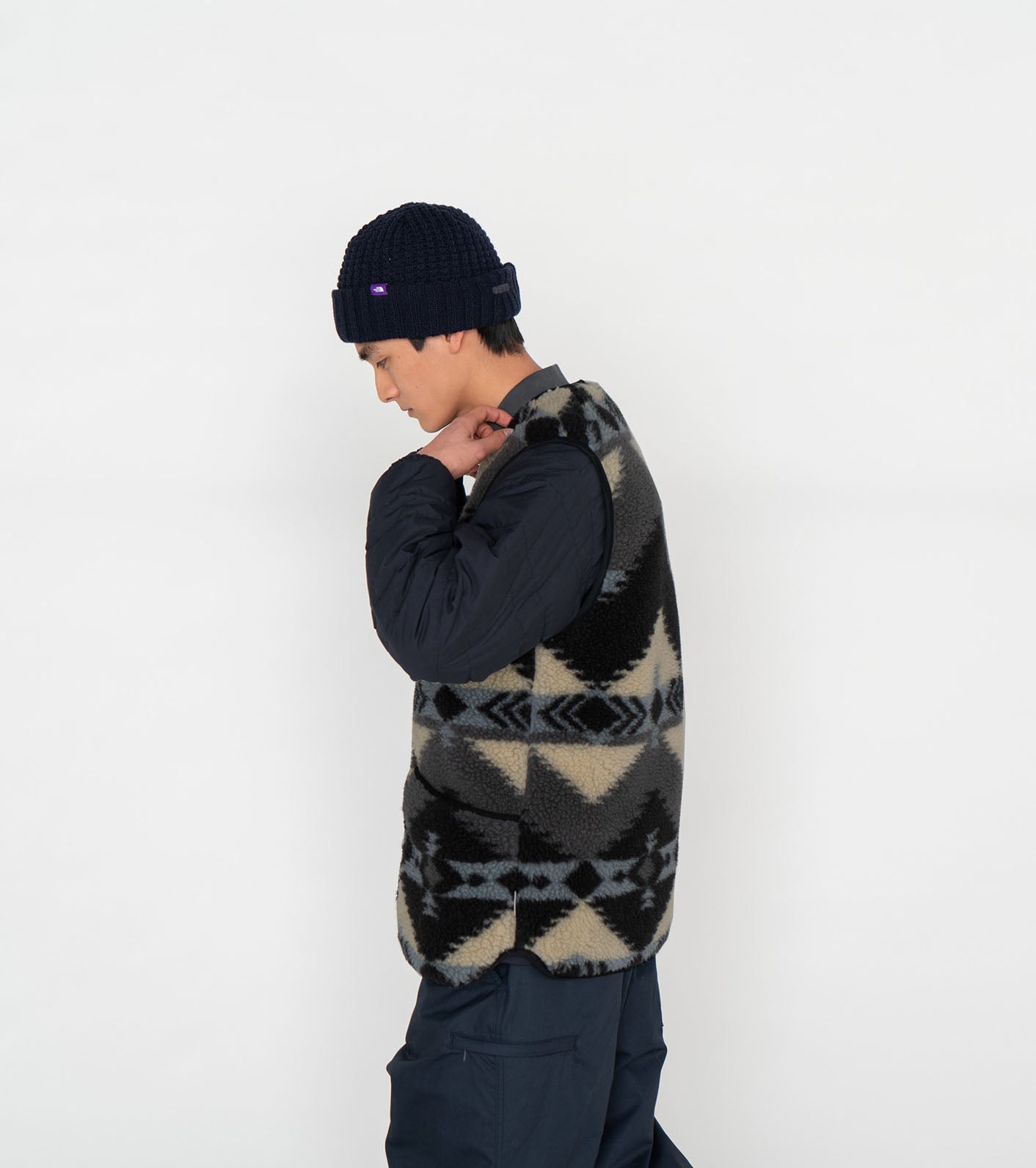 THE NORTH FACE PURPLE LABEL NP Wool Boa WINDSTOPPER Field Vest