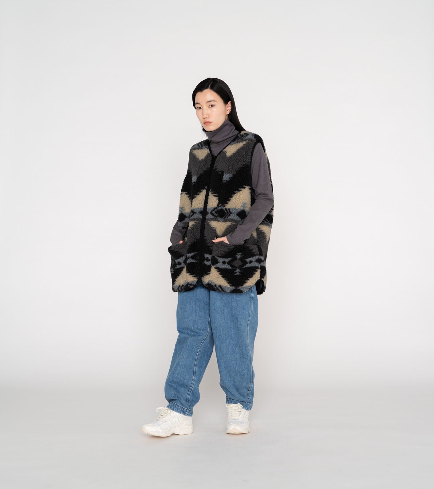 THE NORTH FACE PURPLE LABEL NP Wool Boa WINDSTOPPER Field Vest