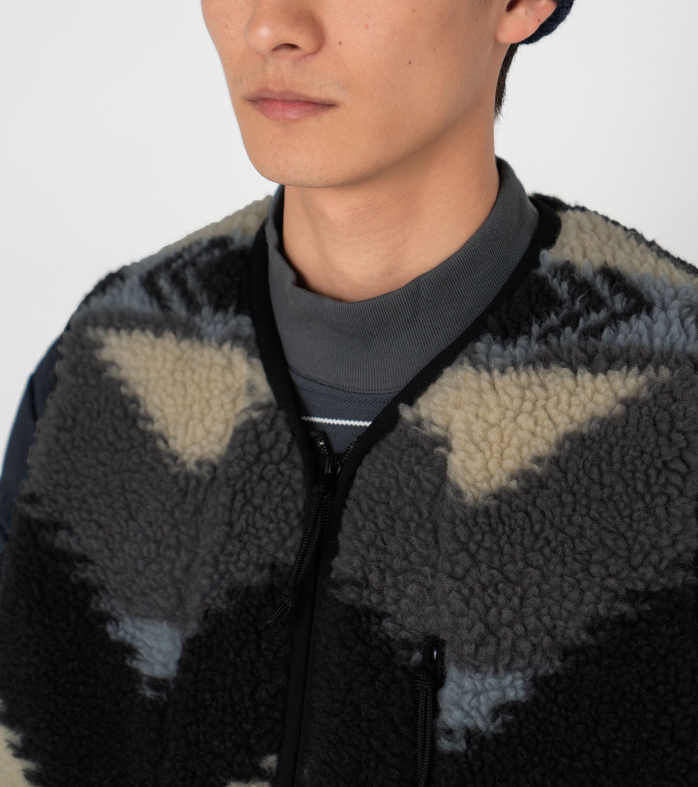 THE NORTH FACE PURPLE LABEL NP Wool Boa WINDSTOPPER Field Vest