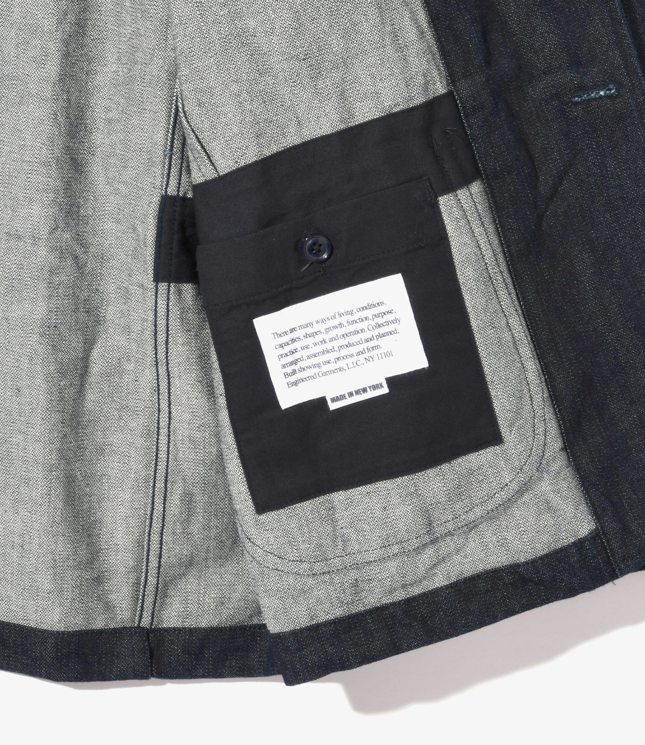Engineered Garments BEDFORD JK - COTTON BROKEN DENIM