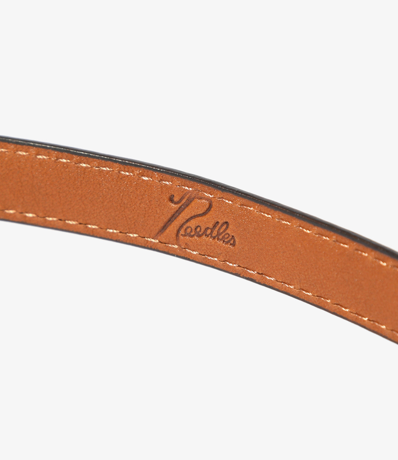Needles Peace Buckle Narrow Belt - Steer