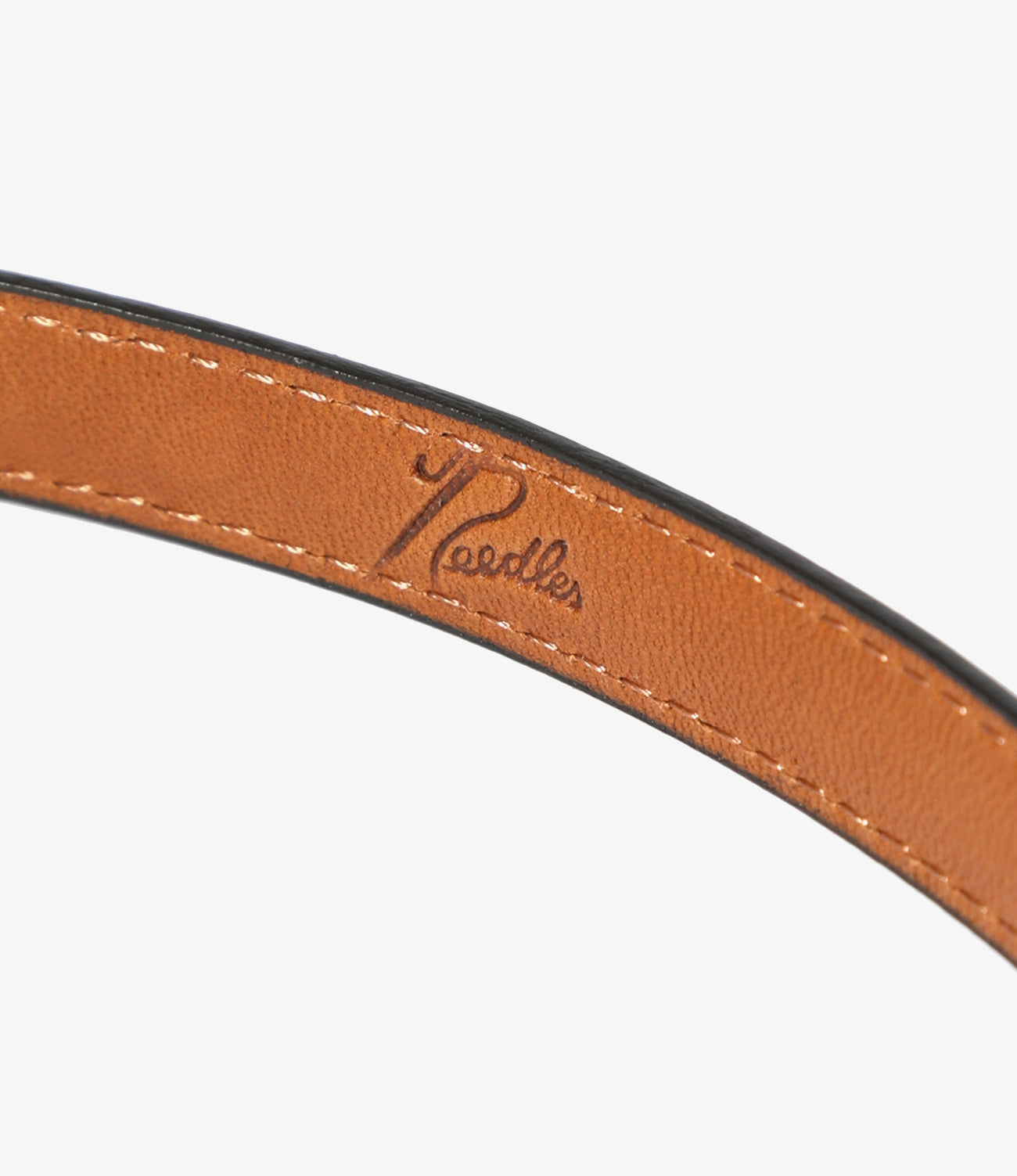 Needles Peace Buckle Narrow Belt - Steer