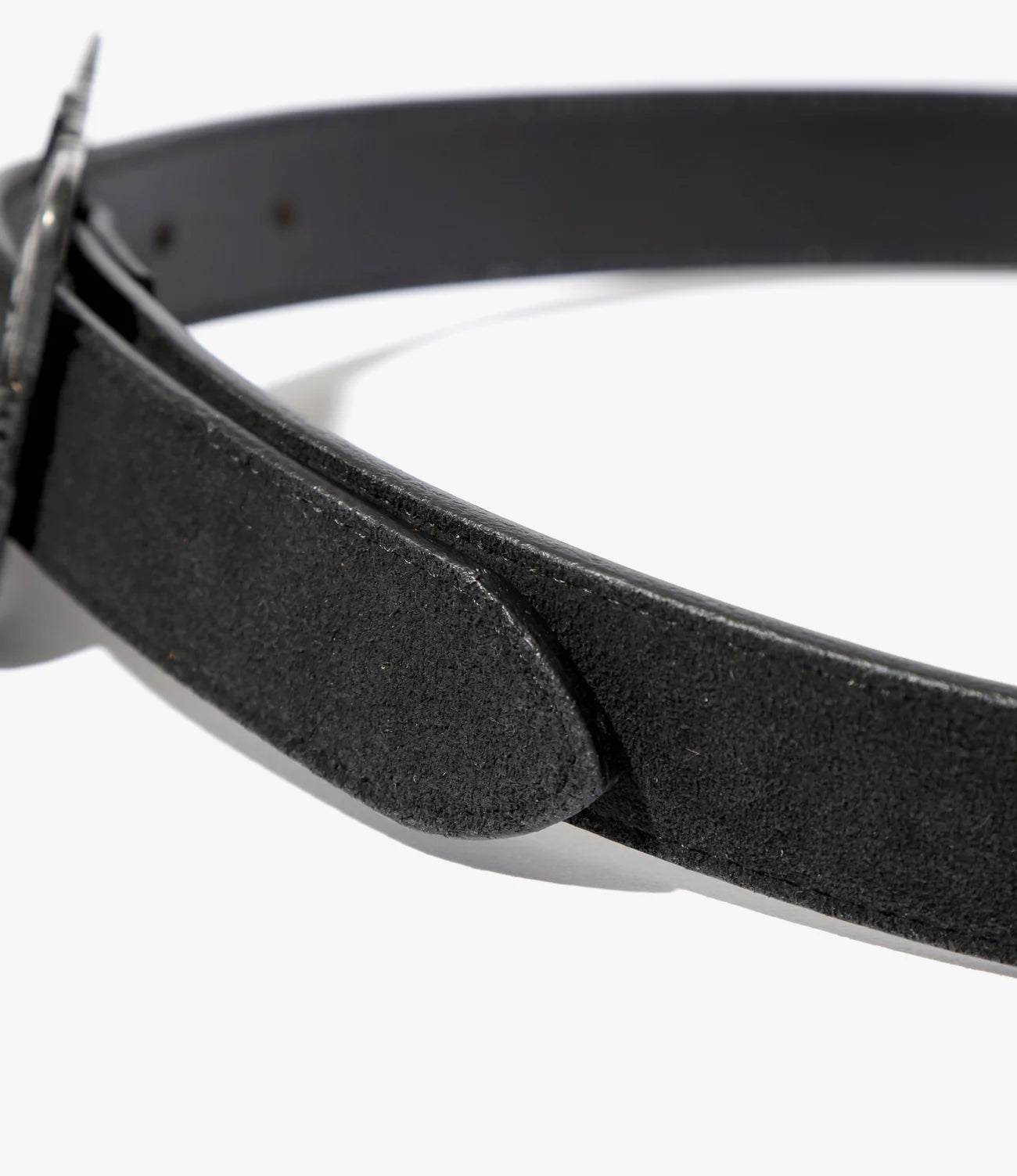 Needles Papillon Sq. Buckle Belt-Suede Lthr.