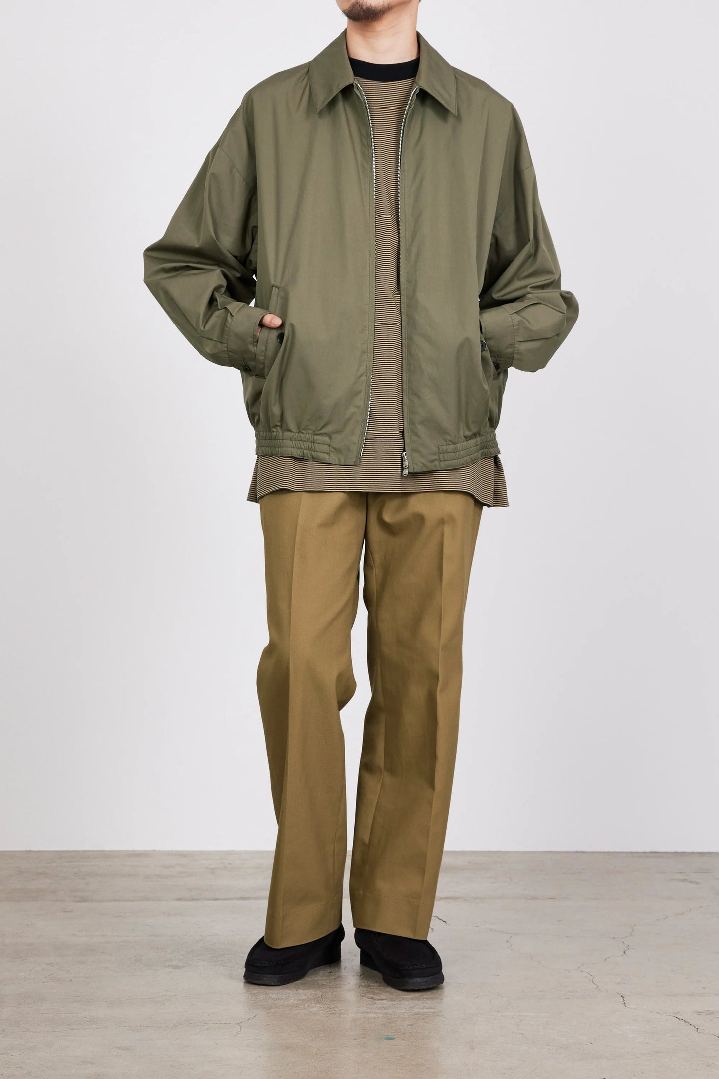 MARKAWARE ORGANIC COTTON SURVIVAL CLOTH FLAT FRONT FLARED TROUSERS