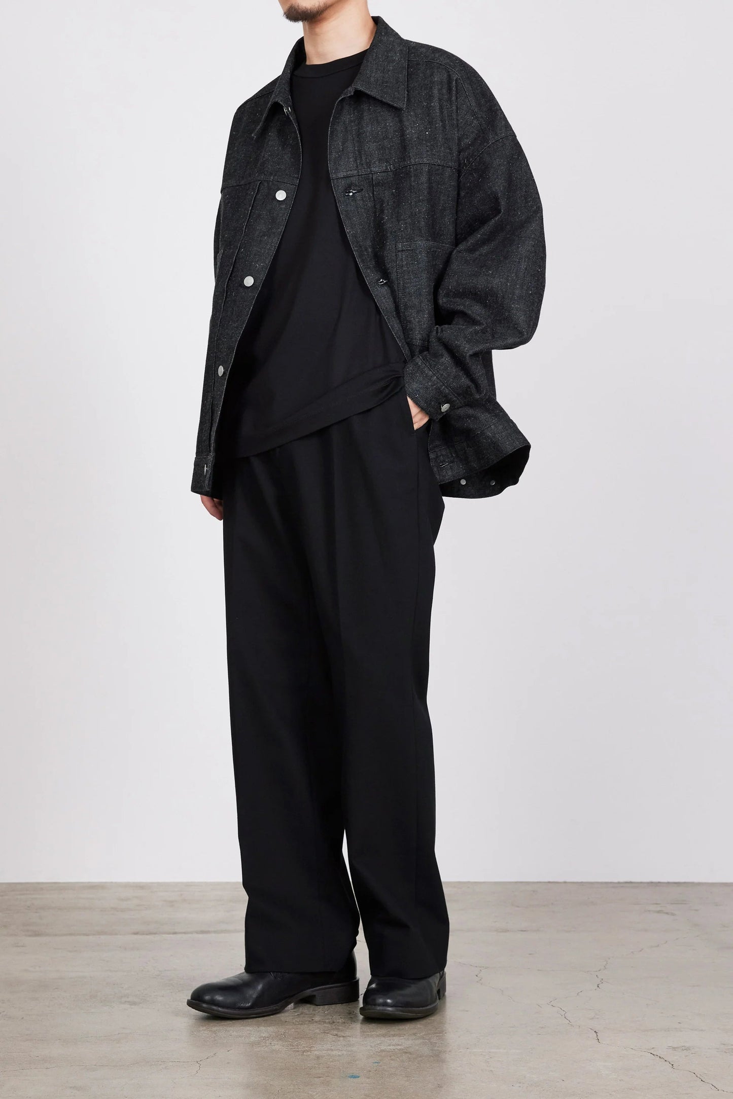 MARKAWARE ORGANIC COTTON SURVIVAL CLOTH FLAT FRONT FLARED TROUSERS