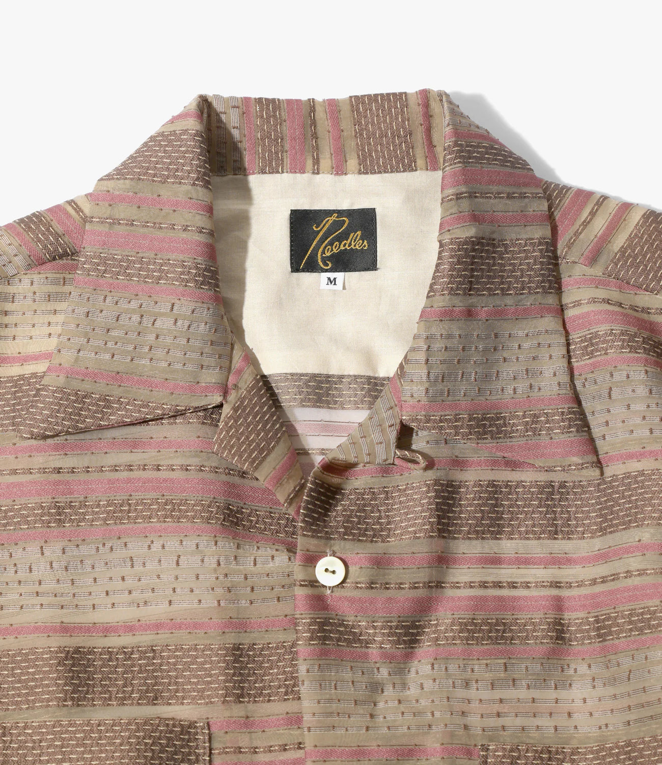 Needles S/S One-Up Shirt - PE/CU/N/C/R Chiffon Stripe Jq.