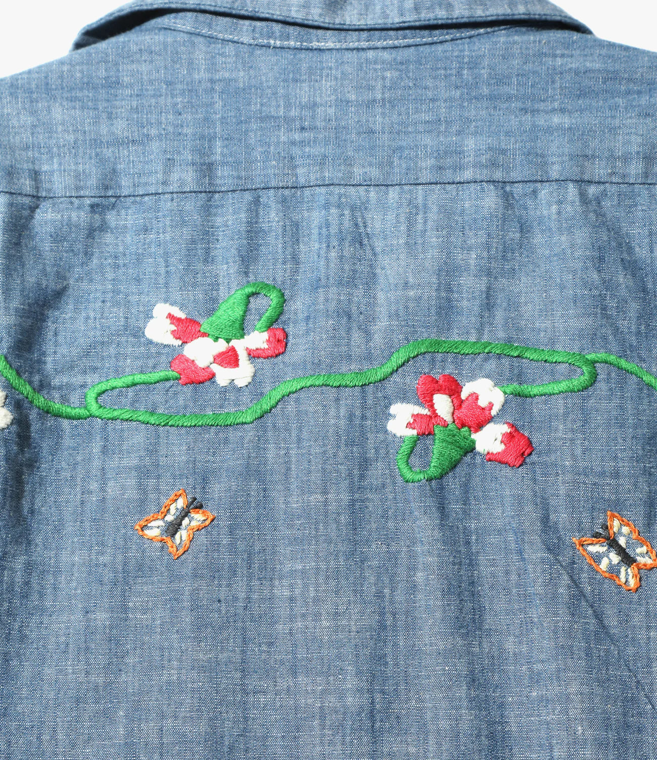 Needles One-Up Shirt - Cotton Chambray / India Emb.