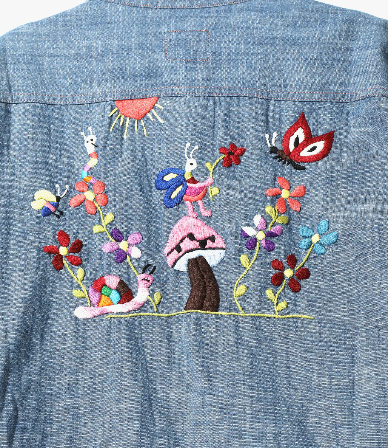 Needles Western Shirt - Cotton Chambray / India Emb.