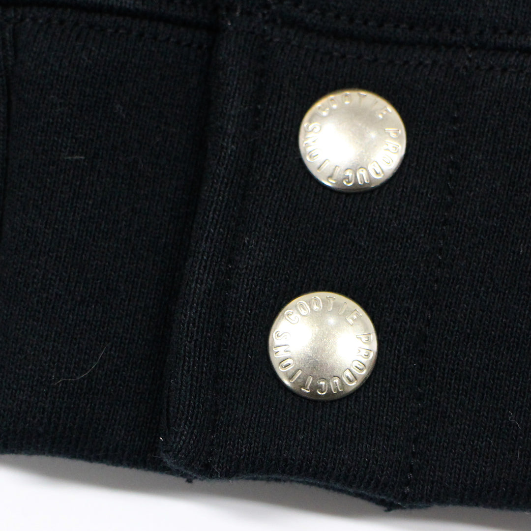 COOTIE PRODUCTIONS OPEN END YARN PLAIN SWEAT SNAP HOODIE