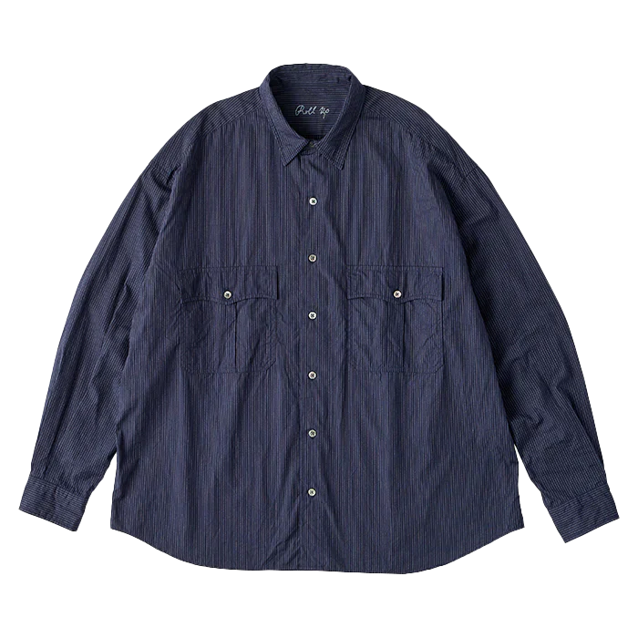 Porter Classic ROLL UP PIN STRIPE SHIRT