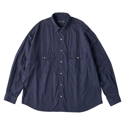 Porter Classic ROLL UP PIN STRIPE SHIRT