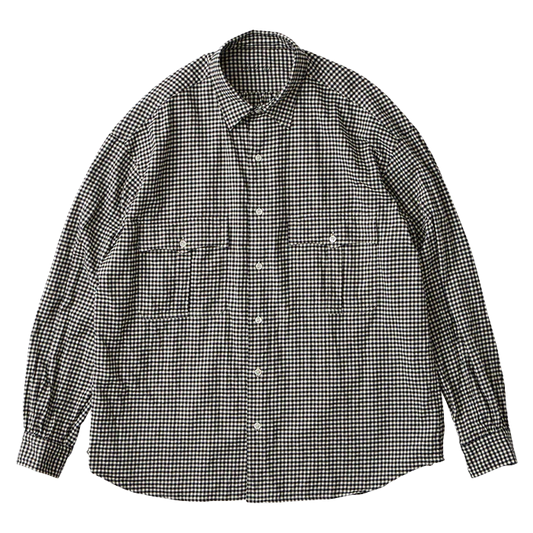 Porter Classic ROLL UP FLANNEL GINGHAM CHECK SHIRT