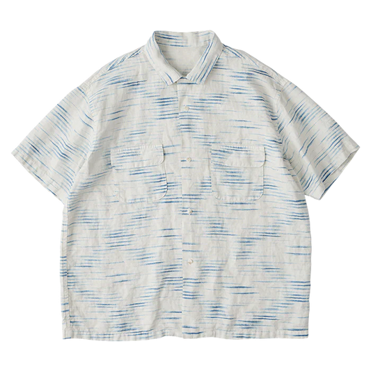 Porter Classic OLD FRANCE INDIGO PRINT SHIRT