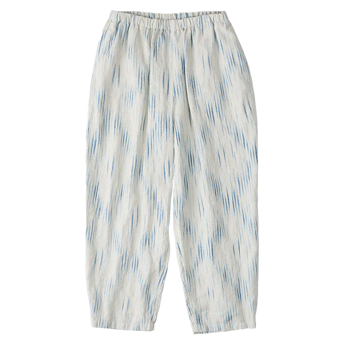 Porter Classic OLD FRANCE INDIGO PRINT PEACE PANTS