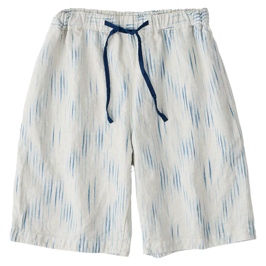 Porter Classic OLD FRANCE INDIGO PRINT SHORTS