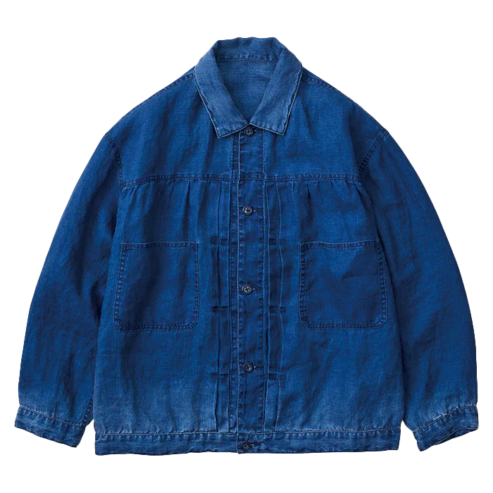 Porter Classic INDIGO LINEN SHORT JACKET