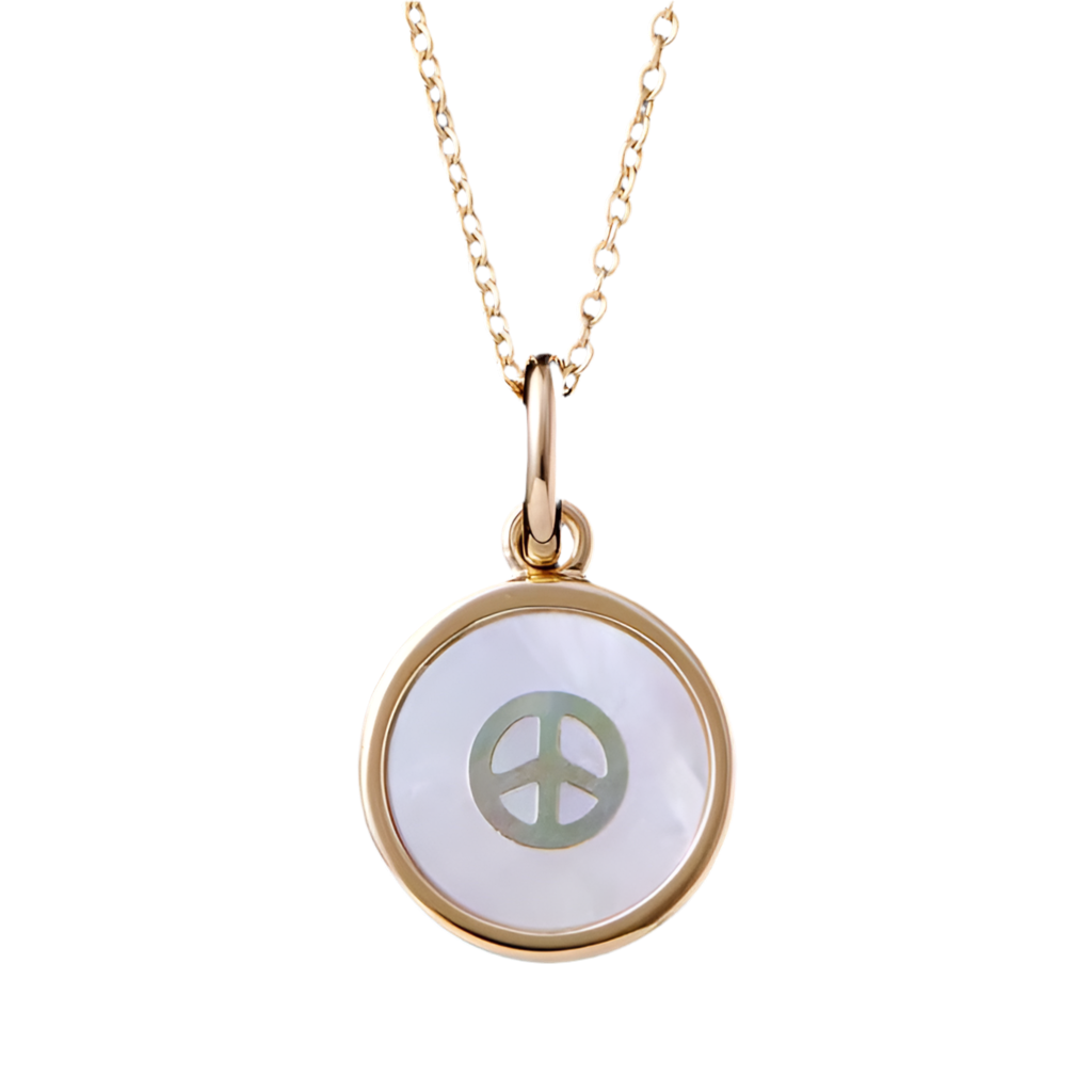 Porter Classic PEACE SHELL GOLD INLAY NECKLACE