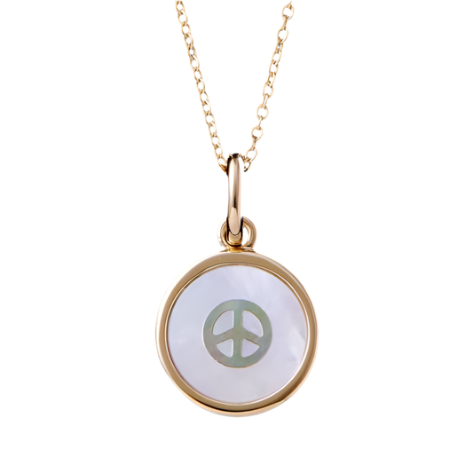 Porter Classic PEACE SHELL GOLD INLAY NECKLACE