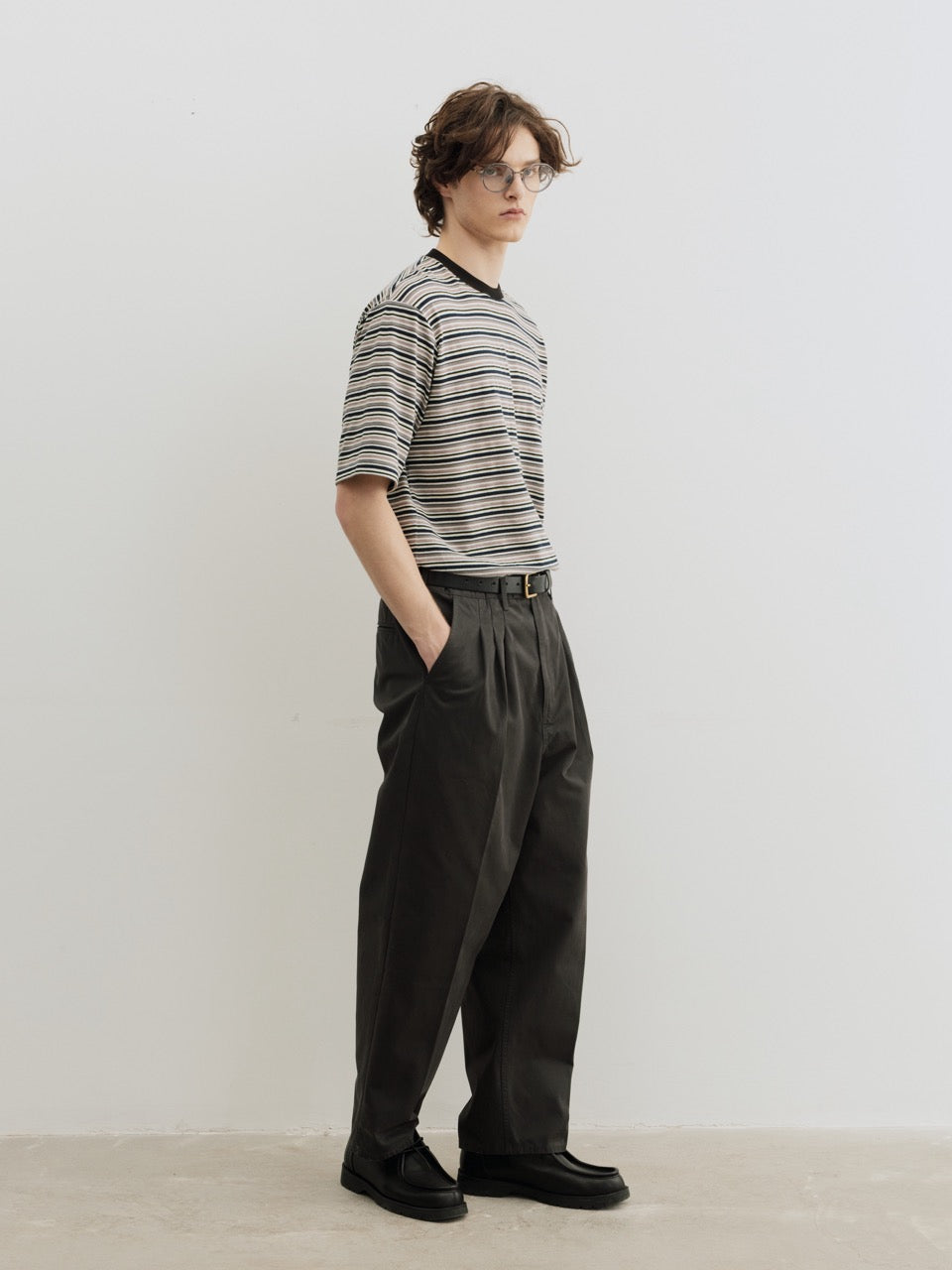 Burcs Tencel Stripe Crewneck Tee