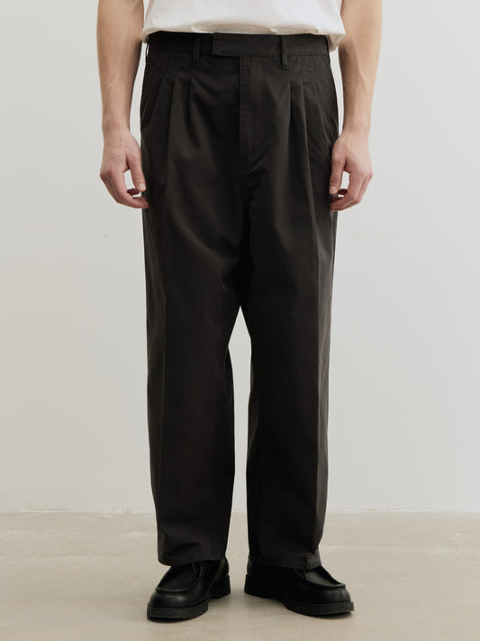 Burcs Three Ply Wide Tuck Chino Pants