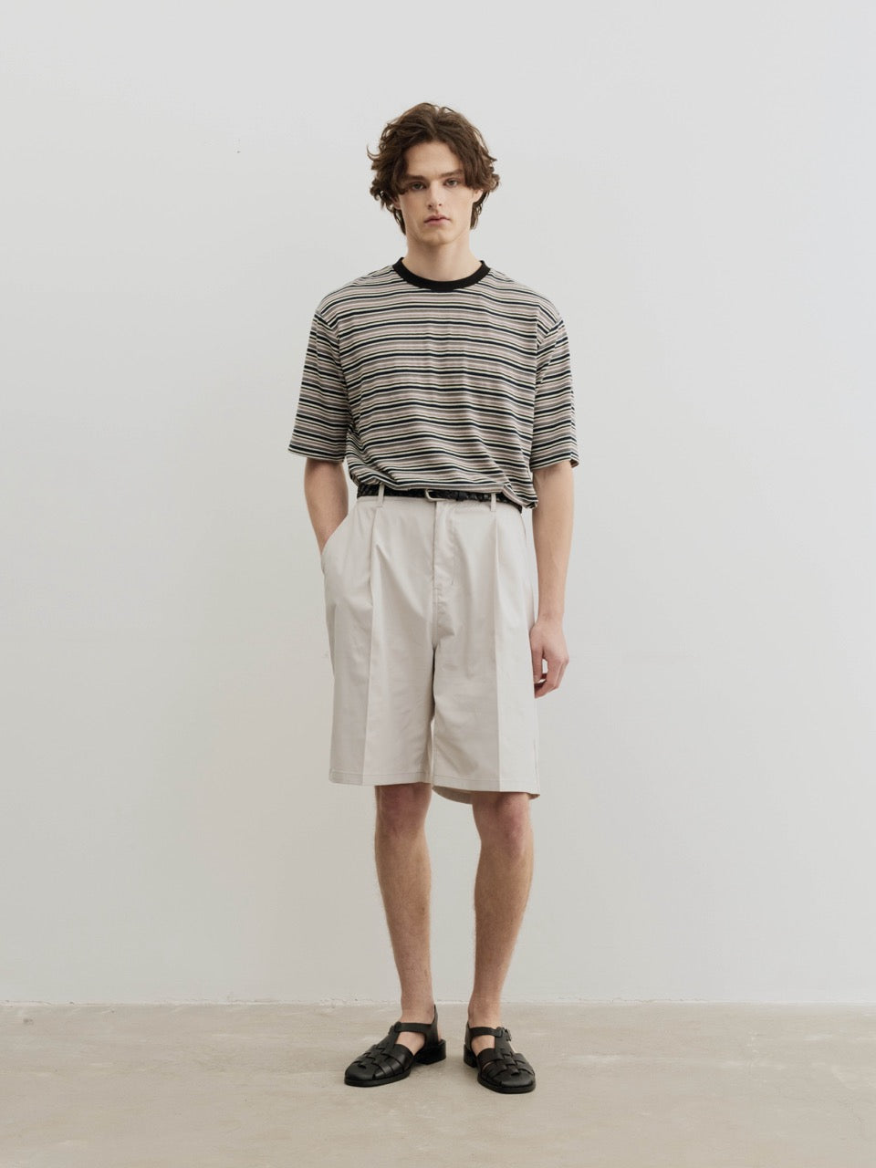 Burcs Tencel Stripe Crewneck Tee