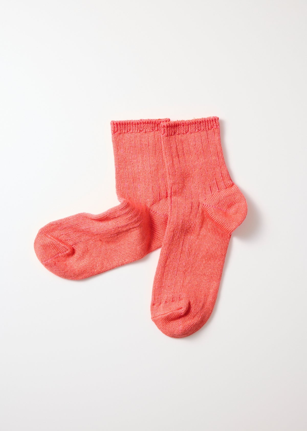 RoToTo LINEN COTTON RIBBED ANKLE SOCKS