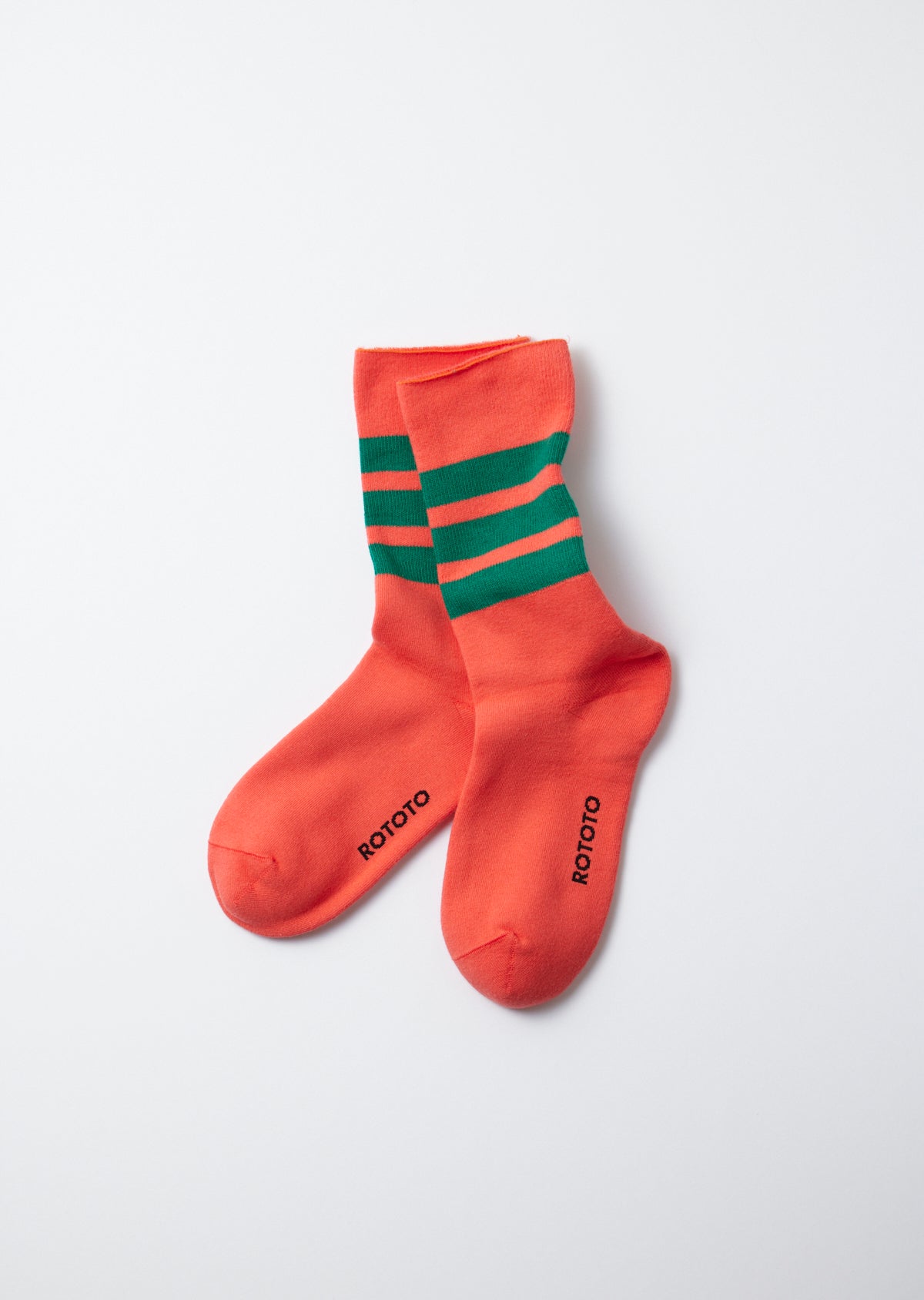 RoToTo FINE PILE STRIPED CREW SOCKS