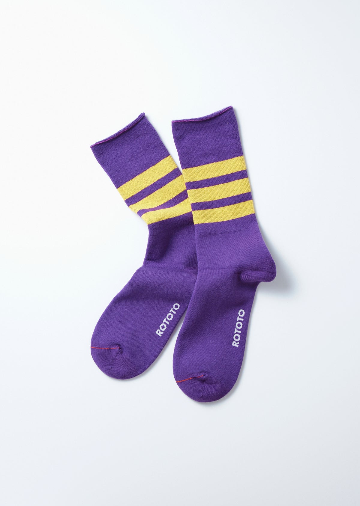 RoToTo FINE PILE STRIPED CREW SOCKS