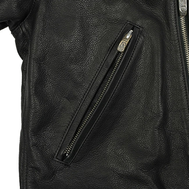 PORTER CLASSIC PC RIDERS JACKET W/LOVE&PEACE SILVER