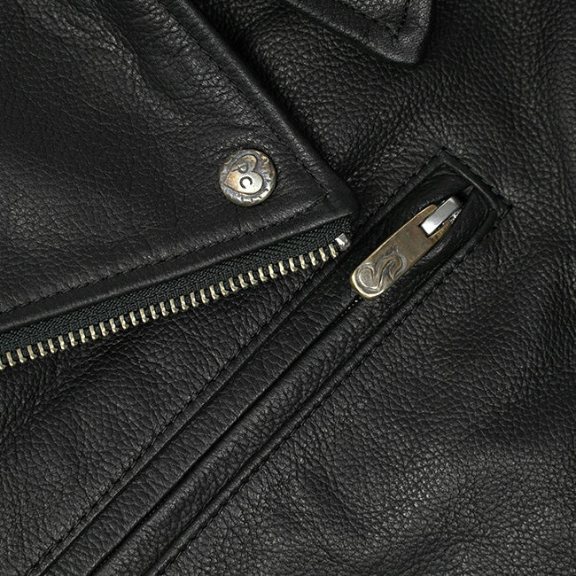 PORTER CLASSIC PC RIDERS JACKET W/LOVE&PEACE SILVER