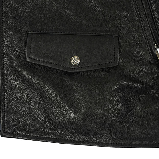 PORTER CLASSIC PC RIDERS JACKET W/LOVE&PEACE SILVER