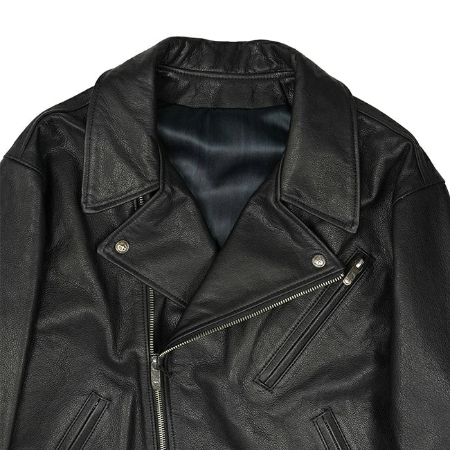 PORTER CLASSIC PC RIDERS JACKET W/LOVE&PEACE SILVER