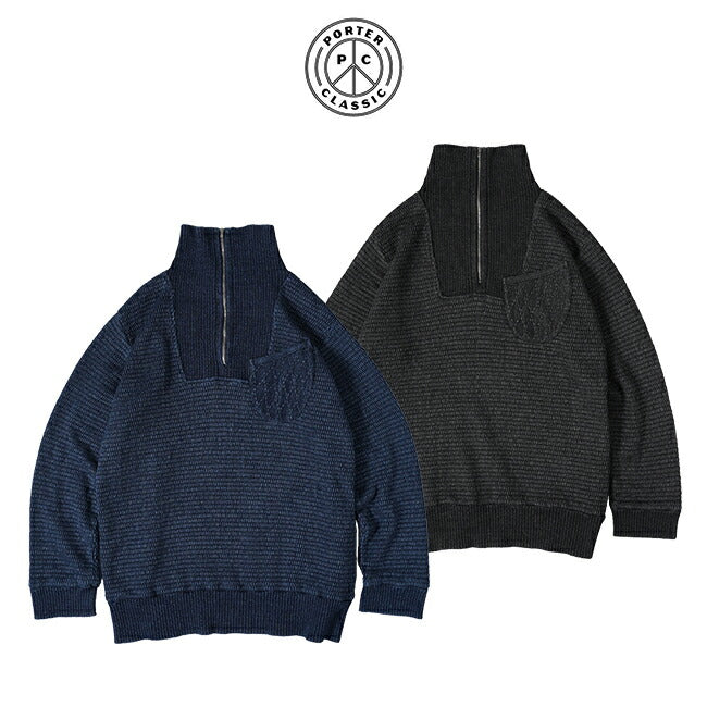 Porter Classic BEATNIK KENDO KNIT HALF ZIP