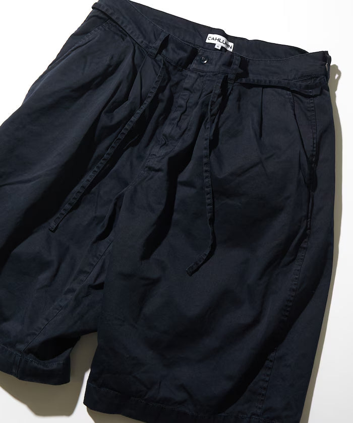 CAHLUMN Extra Long Staple Organic Cotton 2 Tuck Chino Shorts