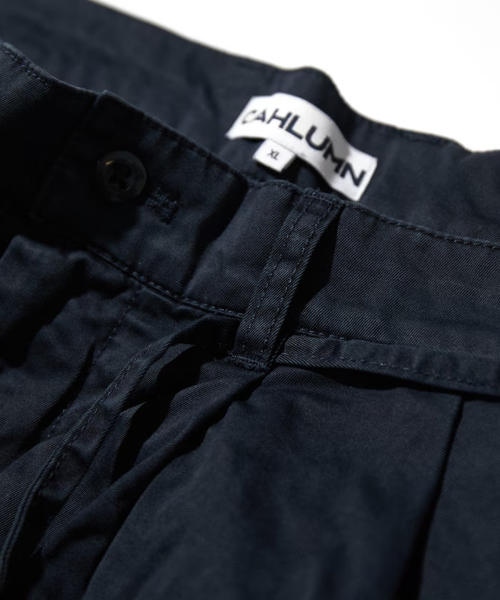 CAHLUMN Extra Long Staple Organic Cotton 2 Tuck Chino Shorts